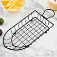 thumbnail image 2 of Mosiee Fry Basket Boat Shape Round Design For French Fry Holder Polished Stainless Steel, 2 of 7