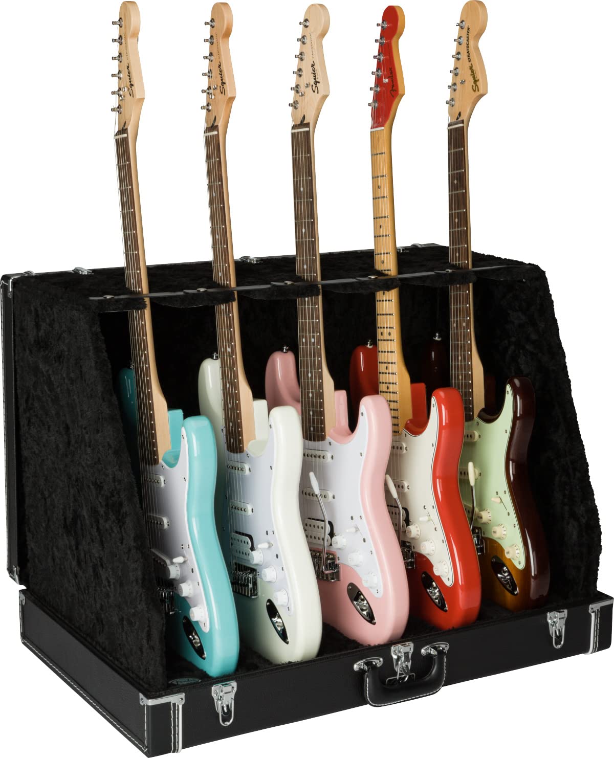 Fender Classic Series Case Stand - 5 Guitars Black Bundle with Austin Bazaar Exclusive 24-Pack Picks