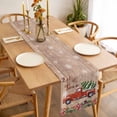 thumbnail image 3 of Red Christmas Table Runner 72 Inches Long Farmhouse Dress Scarves, Truck Xmas Tree Snowflake Winter Wooden Dining Tablerunner for Coffee Table/Kitchen Island/Party Décor, 13" x 72", 3 of 8