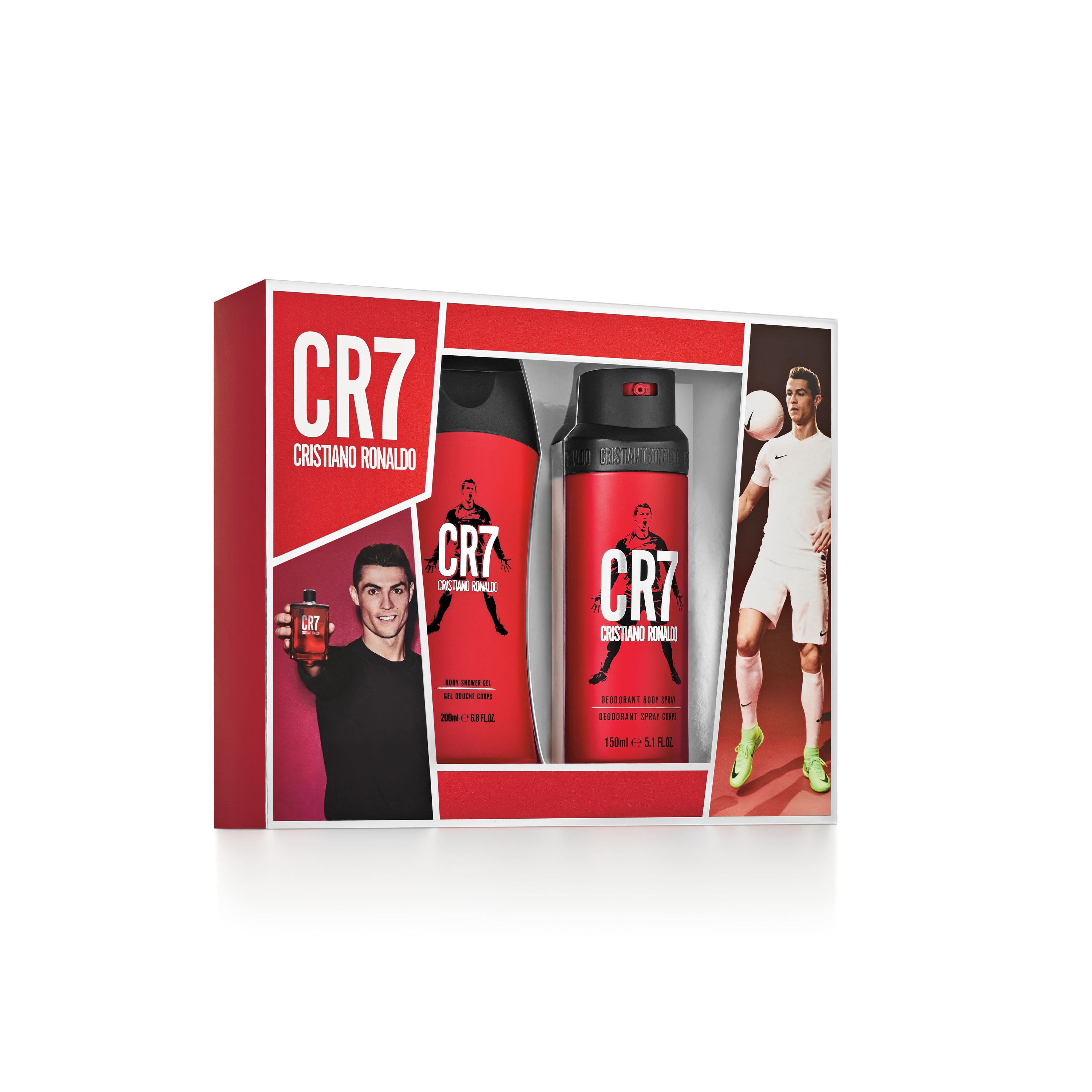 CR7 Fragrance Body Spray and Shower Gel Gift Set for Men 