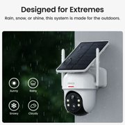 Dekco 2K QHD Solar Security Cameras Wireless Outdoor