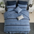 thumbnail image 4 of Wonderful Yarn-Dyed Farmhouse Striped Comforter Set – 3-Piece 100% Cotton Lightweight Bedding, 4 of 7
