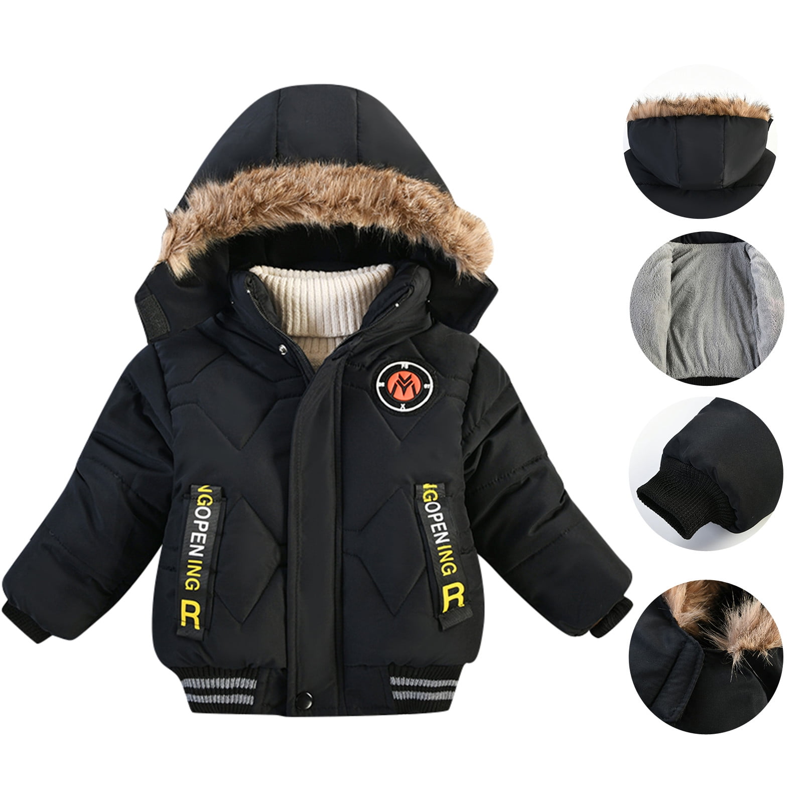 Aayomet Toddler Boys Winter Coat Boys Winter Coat Ski Jacket Puffer ...