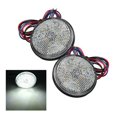 thumbnail image 2 of Luz trasera redonda blanca de 24 SMD para automóvil Luz de señal de giro Reflector LED redondo Bombilla de advertencia lateral para camión, 2 of 5