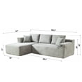 thumbnail image 6 of Aukfa 107" Cloud Sectional Couch Modern Modular Sofa with Deep Seat for Living Room, Installation Free, Chenille, Beige, 6 of 10