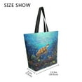 thumbnail image 3 of ALAZA Turtle in Ocean Large Shoulder Tote Bag Canvas Handbag for Outdoor Beach, 3 of 7