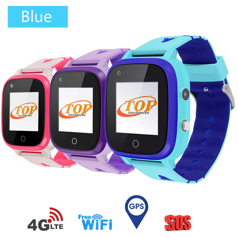 bestemt Kollega sten Waterproof GPS Smart Watch, 4G Video Phone Call Real-time Tracking Camera  SOS Alarm Geo-Fence Touch Screen Monitoring Health Steps Flashlight  Anti-Lost GPS Tracker Watch for Girls Boys Android iOS - Walmart.com