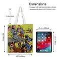 thumbnail image 5 of Pixie and Dixie and Mr. Jinks-theme canvas Tote Bag for Women Aesthetic Shopping Grocery Reusable Bags with Inner Zipper Women Gift 13.8 x 15.8 inches（35x40cm）, 5 of 6