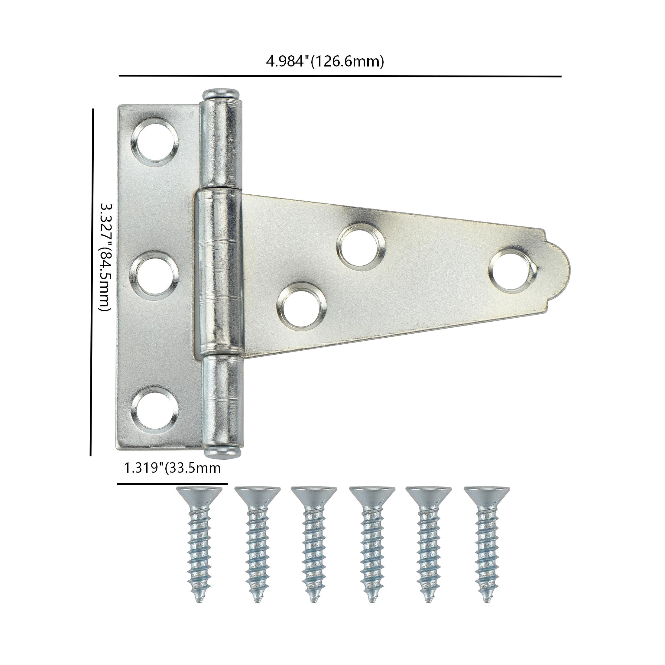 (2 pack) Hyper Tough 4 in. Heavy Duty Tee Hinge, Zinc Plated, 1 Piece
