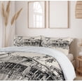 thumbnail image 6 of Ambesonne Jazz Duvet Cover Sets, River Bank Palm Trees, 2-King, Beige Black, 6 of 7