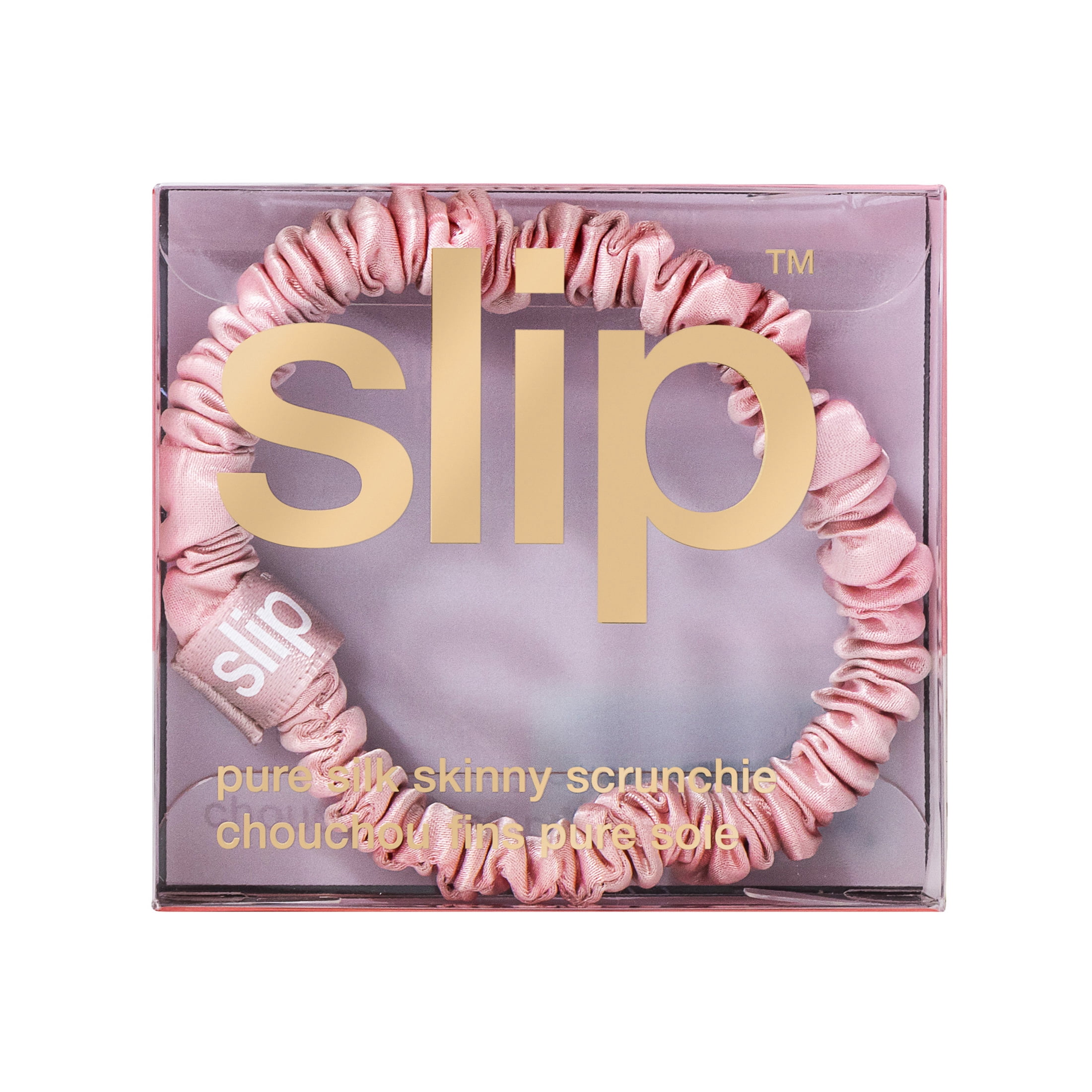 (2 pack) slip pure silk skinny scrunchie - pink