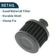 thumbnail image 5 of Filtro de aire de motor de flujo alto redondo de 12 mm, filtro de admisión de aire frío de tapa cerrada con 1 abrazadera negro para automóvil, 5 of 6