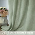 thumbnail image 3 of Sage Green Curtains 84 Inch 2 Panels Back Tab Rod Pocket Drapes Light Filtering Sheer, 3 of 5