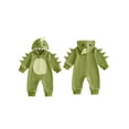 thumbnail image 2 of RUINIXCW Nebworn Baby Halloween Dinosaur Costume Infant Baby Girl Boy Halloween Outfit Fall Winter Jumpsuit Waffled Jumpsuit Long Sleeve Hood Romper, 2 of 10