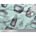 thumbnail image 2 of Soimoi Green Cotton Duck Fabric Lavender,Bottle & Mortar And Pestle Kitchen Decor Fabric Printed Yard 42 Inch Wide, 2 of 3