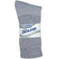 thumbnail image 2 of 3pair Men Diabetic Crew Socks Non-Binding Top Seamless Breathable Soft Grey 9-11, 2 of 3