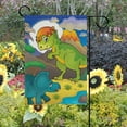 thumbnail image 2 of SKYSONIC Cute Dinosaurs Double-Sided Printed Garden House Sports Flag - 28x40in Polyester Decorative Flags for Courtyard Garden Flowerpot, 2 of 2