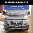 thumbnail image 3 of Luverne 205530-205910, Automotive Brush & Grille Guard with Powder-coated Stainless Steel, for RAM ProMaster 1500, 2500, 3500 Black, 3 of 3