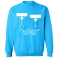 thumbnail image 2 of OXI Crewneck Sweatshirt - It's All Fun And Games, Basic Casual Sweatshirts for Men's and Women Fleece Sweatshirt Long Sleeve - Sapphire 3X-Large, 2 of 2