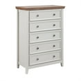 thumbnail image 2 of Beige 44.3 in. H Accent Cabinet with 5 Drawers, 2 of 12