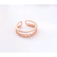 thumbnail image 5 of Womens Twist Chain Ring Micro Inlaid Zircon Index Finger Retro Plated Alloy Fashion Jewelry Accessory Gemstone, 5 of 6