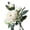 White, variant on Artificial Flowers Silk Peony Fake Flowers with Green Leaves for DIY Wedding Centerpieces Bridal Bouquets Ceremony Party Garland Decoration, 25.2" Length