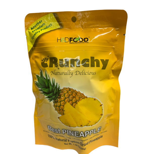 Crunchy Natural FreezeDried Pineapple 30g, 1.06 OZ