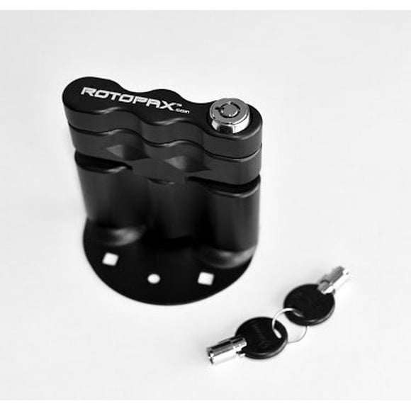 Rotopax Liquid Storage Container Mount RX-LOX-PM Works With All RotopaX Containers; Holds One Standard Container; Mounts To Any Flat Surface; Black; Anodized Aluminum; Locking Pack Mount