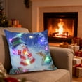 thumbnail image 5 of SLYNSHome Christmas Throw Pillow Cover with LED Lights,Light-up Winter Pillow Cases 18x18 inch Pillowcase Holiday Cushion Case for Couch Bed Sofa Decor, 5 of 7