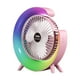 thumbnail image 2 of Mini ventilador de refrigeración con 5 modos de luz, inclinación ajustable de 180 degree, viento fuerte, 3 velocidades rosa, 2 of 9