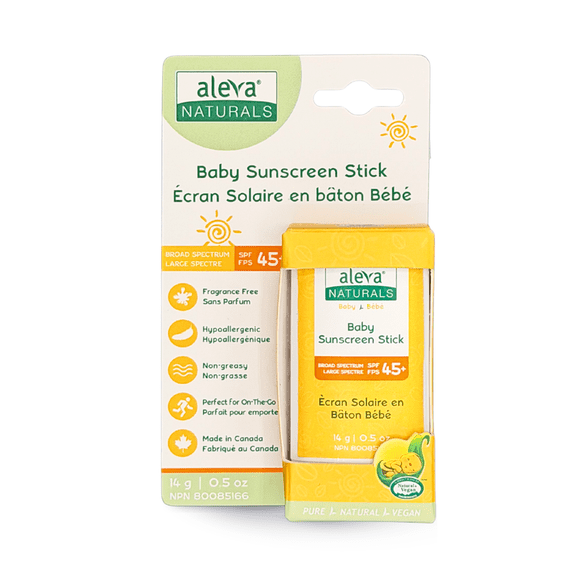 Aleva Naturals Baby Sunscreen Stick SPF 45+ 14g