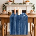 thumbnail image 2 of Table Runner 72 Inches Long for Kitchen Dining, Navy Blue Dresser Scarf Farmhouse, Dining Table Decorations for Wedding/Parties, Vintage Modern Abstract Art Ombre 14 x 72 In, 2 of 8