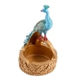 thumbnail image 3 of Creative Handcraft Peacock Modelling Resin Ashtray Succulent Plants Pot  Decor Blue, 3 of 8