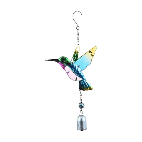 hulanddfd 9.84in Hummingbird Suncatchers, Garden Small Wind Chime Metal Hanging Bells Decorations for Yard Garden Home and Outdoor Gift for Women