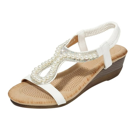 

fvwitlyh Clear Sandals for Women Women s Classic Espadrille Wedge Sandal