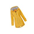 thumbnail image 1 of Veste à Capuche Douce pour Femme Imperméable Manteau de Pluie Extérieur Imperméable Automne Manches Bras Jaune TTTG, 1 of 4