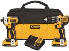 Dewalt 20 Volt Max Xr Lithium-Ion Brushless Compact Drill/Driver And Impact Driver Combo Kit