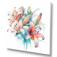 thumbnail image 2 of Designart "Purity In Watercolor: Elegant Lilies III" Lilies Wall Art Living Room, 2 of 7