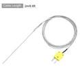 thumbnail image 2 of K Type Thermocouple with Plug, Meter Temperature Sensor Probe -40 to 1100°C(-40 to 2012°F) Stainless Steel, 1x150mm 6.6ft Wire, 2 of 7