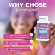 Pelvana D-Mannose 120 Capsules 500mg Urinary Tract Health Support Supplements