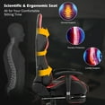 thumbnail image 6 of Goplus Office  Massage Gaming Chair Reclining Swivel Racing with Footrest Red, 6 of 11