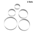 thumbnail image 7 of OUNONA Stainless Steel Cookie Cutters Set, 2 Packs Round Biscuit Molds for Kitchen Baking, 5 Pieces Each, 7 of 7