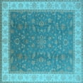 thumbnail image 1 of Ahgly Company Indoor Square Oriental Light Blue Industrial Area Rugs, 8' Square, 1 of 4