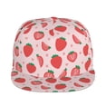 thumbnail image 2 of Balery Baseball Cap Flat Bill Hats for Men Adjustable Size for Running Workouts and Outdoor Activities All Seasons Dad Hat(Strawberry ), 2 of 9
