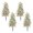 White#042, variant on 4 Pack Artificial Conical Flower Trees with Ground Stakes, 19.7 x 8.7 Inch UV-Resistant Outdoor Shrubs for Patio, Garden, Porch, Indoor Outdoor Decor (Green)