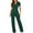 Green 175, variant on Henpk Jumpsuits For Women Dressy Plus Size Clearance Summer Womens Jumpsuits And Rompers Women Strappy Waist Up Short Sleeved Jumpsuit With V-Neck Wide Leg Pants Red XL