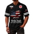thumbnail image 4 of Vamuko 250 Anniversary Usa Shirts for Men Round Neck Short Sleeve Independence Day Tees 4th Of July Graphic Moisture Wicking Shirt 1776 Loose Tshirts Black S, 4 of 5