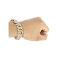 thumbnail image 5 of Mens Iced Out Diamond Miami Cuban Link Bracelet 10K/14K Yellow Gold, 5 of 6