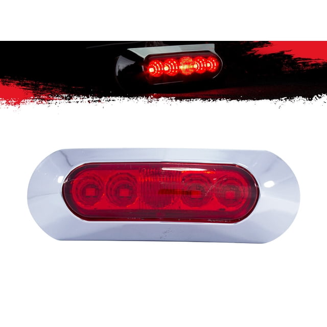 Plafón Lateral 5 LEDS Estrobo Rojo Ovalado 12-24V TUNELIGHT-RENOVATIO