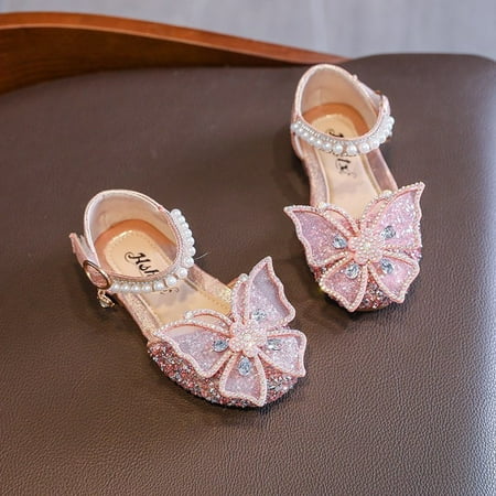 

Kids Girls Princess Sequins Shoes Toddler Dress Up Party Sandals Latin Tango Dance Shoes